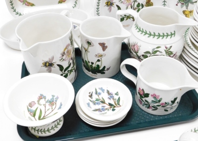 An extensive Portmeirion Botanic Garden part dinner and tea service, comprising tureens, flan dishes, serving trays, storage jars, graduated jugs, pin dishes, teapot, saucers, cups, milk jug, etc. (a quantity). - 5