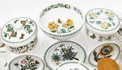 An extensive Portmeirion Botanic Garden part dinner and tea service, comprising tureens, flan dishes, serving trays, storage jars, graduated jugs, pin dishes, teapot, saucers, cups, milk jug, etc. (a quantity). - 6