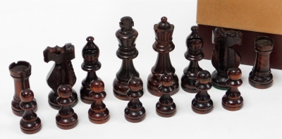 A Staunton pattern chess set, set number 4½, boxed. - 5