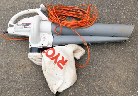 A Ryobi leaf blower.