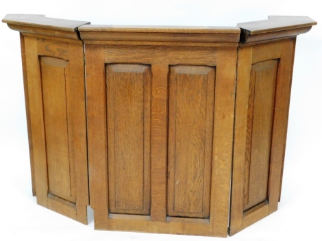 An oak sectional pulpit.