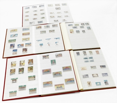 Five mixed stamp albums, to include world used, Olympic and other stamps, contained in five albums.