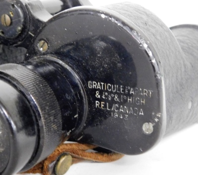 A cased set of Military binoculars, by Graticule Canada, with Military stamp, 6x30mm. (the case AF) - 2