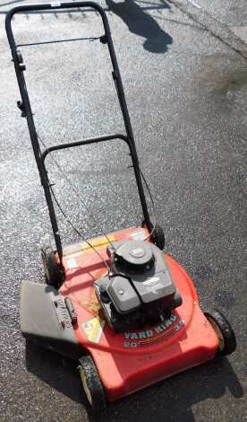 A Briggs and Stratton Yard King petrol lawn mower.