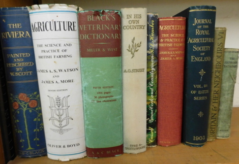 Agricultural books. Black's Veterinary dictionary, Journal of the Royal Agricultural Society of England, etc. (9)