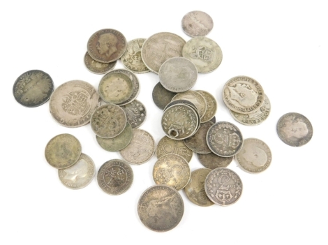 A quantity of pre 1920 silver coins, approximately 69g.