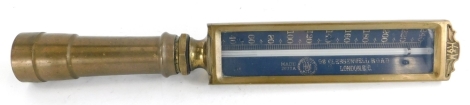 An American Hohman and Maurer steam engine or boiler thermometer, stamped 98 Clerkenwell Road, London, Made in USA, 45cm long.