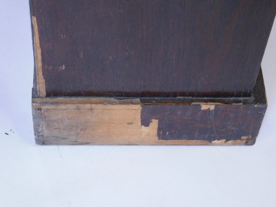 A Victorian oak Wellington chest, with seven drawers, each with turned wood handles, on a plinth, 108cm high, 52cm wide. - 2