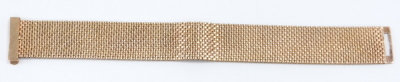 A 9ct gold brick link bracelet, plain over clasp, 44.6g. - 5