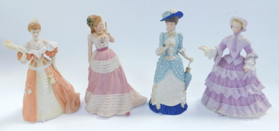 Seven Wedgwood porcelain figures, limited edition, for Spink., comprising The Coronation Ball., Christmas At Windsor., The Imperial Banquet., The Great Exhibition., The Royal Wedding., and The Golden Jubilee., together with a figure Enchanted Evening The - 4