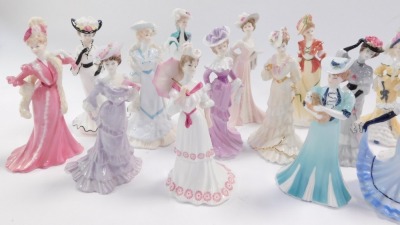 A set of sixteen Coalport porcelain ladies, for Compton & Woodhouse, comprising Lady Florence., Helena., Grace., May., Clara., Emily., Sarah., Catherine., Lydia., Phoebe., Eliza., Evelyn., Lillian., Louise., Frances., and Rose. - 5