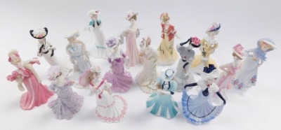 A set of sixteen Coalport porcelain ladies, for Compton & Woodhouse, comprising Lady Florence., Helena., Grace., May., Clara., Emily., Sarah., Catherine., Lydia., Phoebe., Eliza., Evelyn., Lillian., Louise., Frances., and Rose. - 6