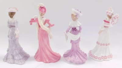 A set of sixteen Coalport porcelain ladies, for Compton & Woodhouse, comprising Lady Florence., Helena., Grace., May., Clara., Emily., Sarah., Catherine., Lydia., Phoebe., Eliza., Evelyn., Lillian., Louise., Frances., and Rose. - 10