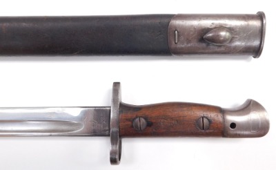 A Wilkinson 1907 bayonet, with scabbard, bears marks. - 3