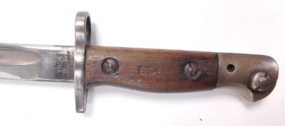 A Wilkinson 1907 bayonet, with scabbard, bears marks. - 4