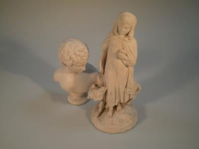 A Copeland Parian figure group of Little Red Riding Hood and the wolf