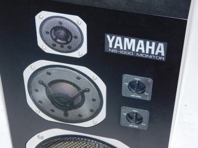 A pair of Yamaha NS-100 monitor speakers, 68cm high, 38cm wide. - 2