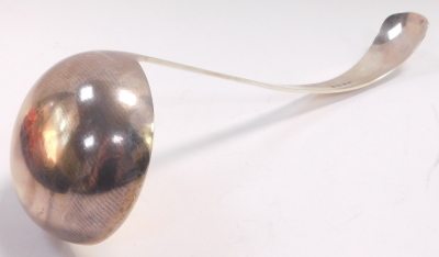 A Dutch silver soup ladle, monogram engraved, assay mark for The Hague, 7.43oz. - 2