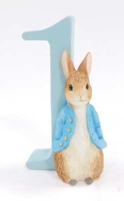 A Border Fine Arts Beatrix Potter figure modeled as Sweet Peter, Number Figurine, No 1, c2006, A6214, boxed. - 2