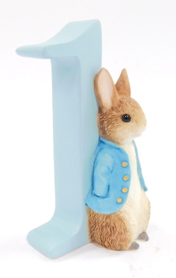 A Border Fine Arts Beatrix Potter figure modeled as Sweet Peter, Number Figurine, No 1, c2006, A6214, boxed. - 4