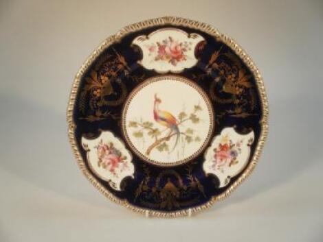 A Royal Crown Derby cabinet plate