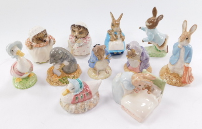 A selection of Beatrix Potter figures by Royal Albert, including Peter Rabbit, Mrs Rabbit and Bunnies, Mrs Tiggywinkle, etc. (11) - 3