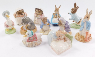 A selection of Beatrix Potter figures by Royal Albert, including Peter Rabbit, Mrs Rabbit and Bunnies, Mrs Tiggywinkle, etc. (11) - 4