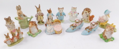 A selection of Beatrix Potter figures by Royal Albert, including The Old Woman That Lived In A Shoe, Hunca Munca, Timmy Willie, etc. (14) - 2