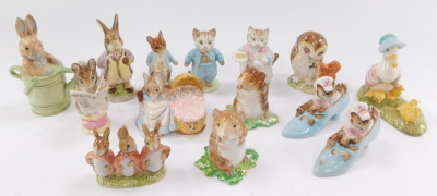 A selection of Beatrix Potter figures by Royal Albert, including The Old Woman That Lived In A Shoe, Hunca Munca, Timmy Willie, etc. (14) - 3