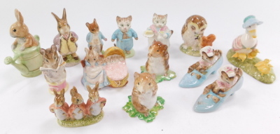 A selection of Beatrix Potter figures by Royal Albert, including The Old Woman That Lived In A Shoe, Hunca Munca, Timmy Willie, etc. (14) - 4