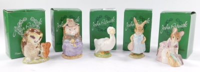 Five John Beswick figures, including Rebecca Puddleduck, Mrs Flopsy Bunny, etc. (5) - 2