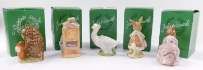 Five John Beswick figures, including Rebecca Puddleduck, Mrs Flopsy Bunny, etc. (5) - 3