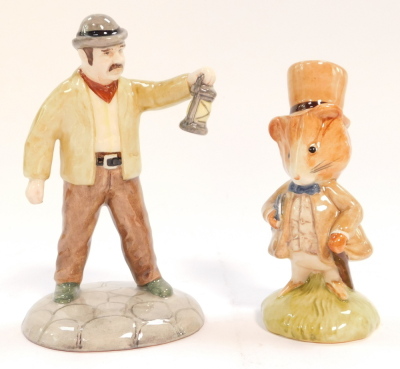 Two Beswick Beatrix Potter figures, modeled as Farmer Potatoes and Amiable Guinea Pig, boxed. - 3