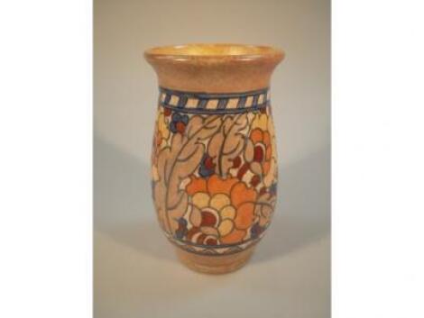 A Crown Ducal Charlotte Rhead ovoid vase with flared rim with tube lined
