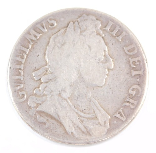 A William III silver crown 1695.