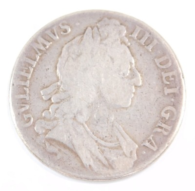 A William III silver crown 1695.