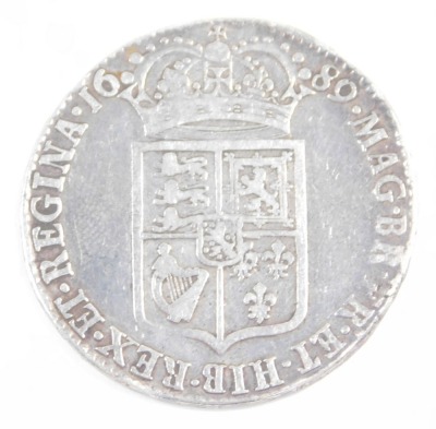 A William & Mary silver half crown 1689. - 2