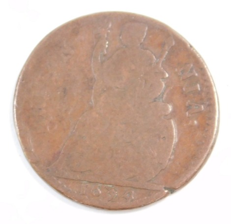 A Charles II farthing 1674.