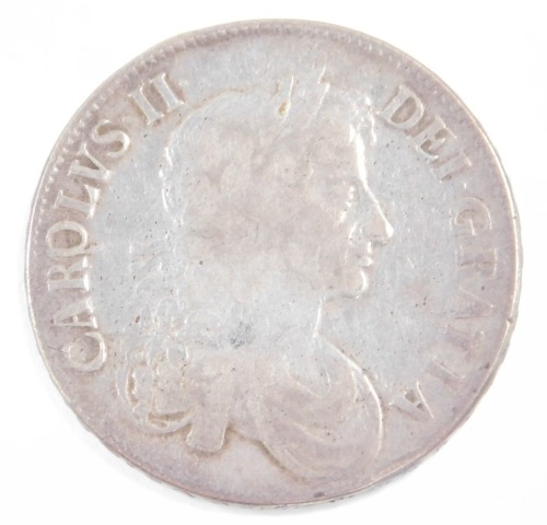 A Charles II silver crown 1672.