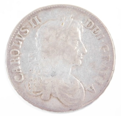 A Charles II silver crown 1672.