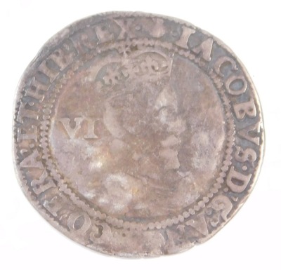 A James I silver sixpence 1603. - 2