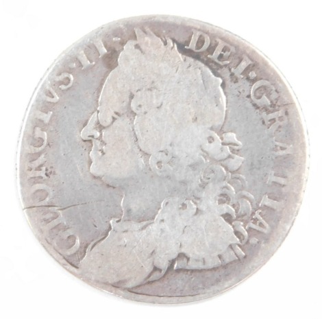 A George II silver shilling 1758.