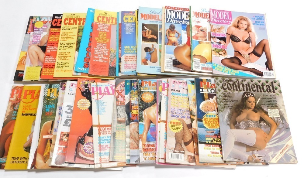 playbirds Forty mixed glamour magazines, including Playbirds., Lovebirds., Rustler  Centrefolds and Model Directory.