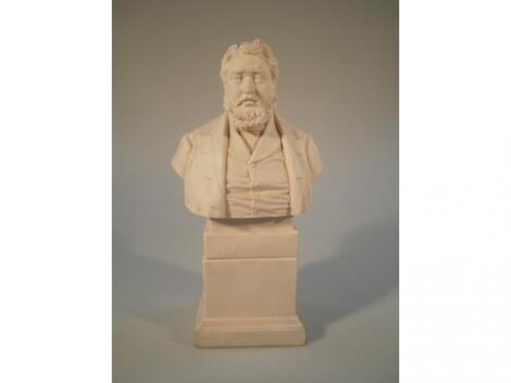A Parian bust of C.H. Spurgeon published by The Rev George Dunnett