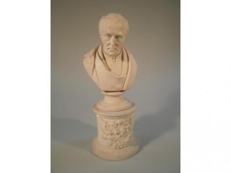 A Victorian Parian bust of The Duke of Wellington by Joseph Pitts