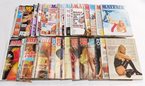 Glamour magazines, comprising twenty three Mayfair magazines, 1970's - 2010's, and seventeen Men Only magazines, 1970's - 1980's. (40)