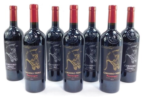 Four bottles of Corsiero Nero di Troia 2017, together with three bottles of Nero di Troia Purosangue 2017. (7)