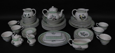 A part dinner service of The Appleby Collection Royal Horticultural Society ceramics, comprising soup bowls, plates, saucers, cups, teapots, milk jugs, etc. (approx 65 pieces)