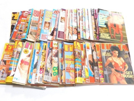 Glamour magazines, comprising thirty two Fiesta, and thirty Men Only. (62)