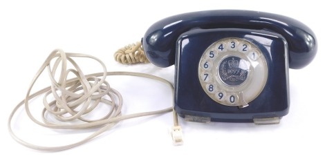 A GPO Silver Jubilee black dial telephone, to commemorate the Silver Jubilee of HM Queen Elizabeth II 1952 - 1977, 2-SA4271.